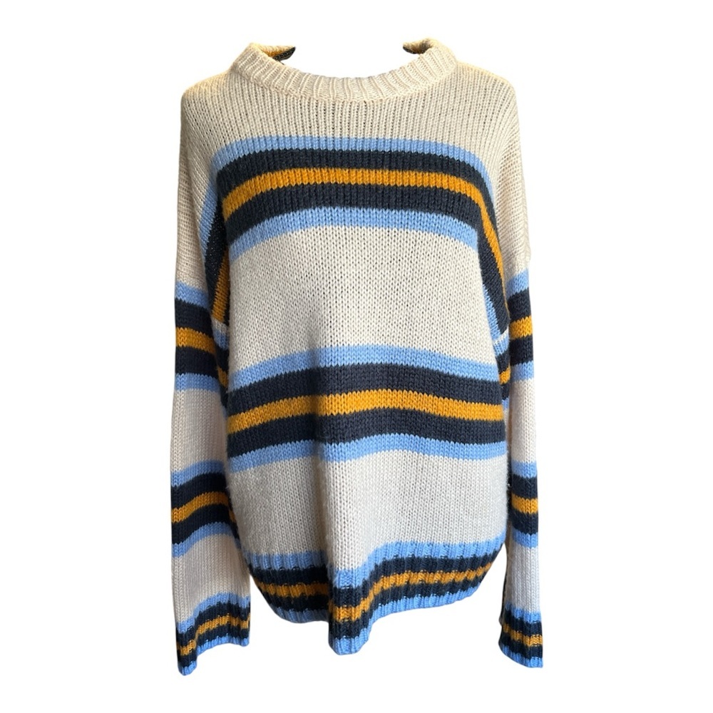 Urban Outfitters | Bobby Boyfriend Striped Crew-Neck Sweater Medium | Y2K Vibes